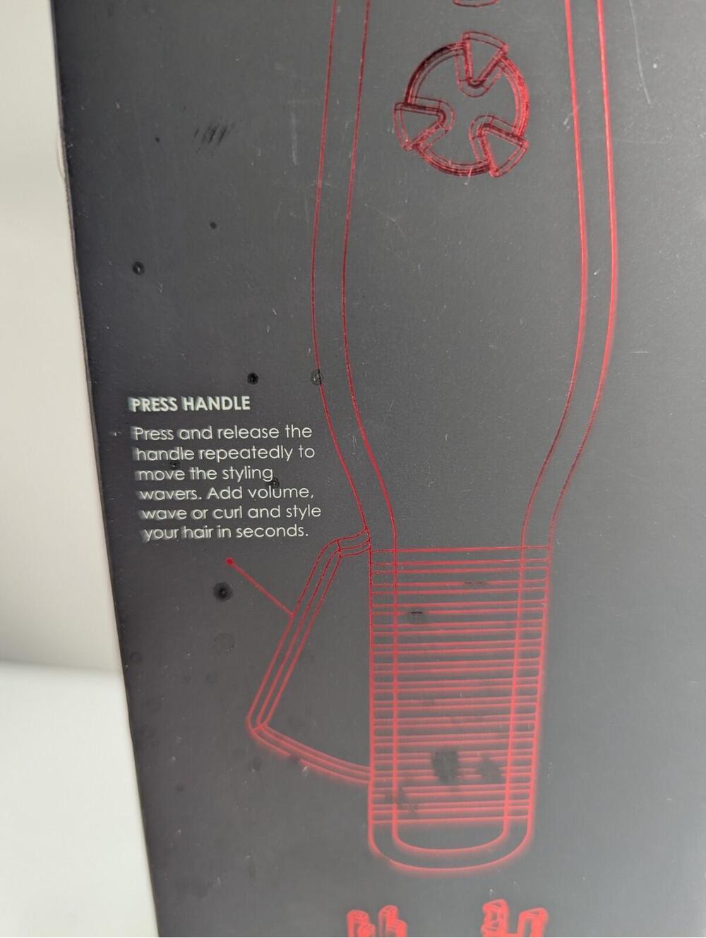 Cirrus Curly And Ripply Hair Styling Waver Black Red Tool 3 Ways Right Handed - Picture 8 of 12